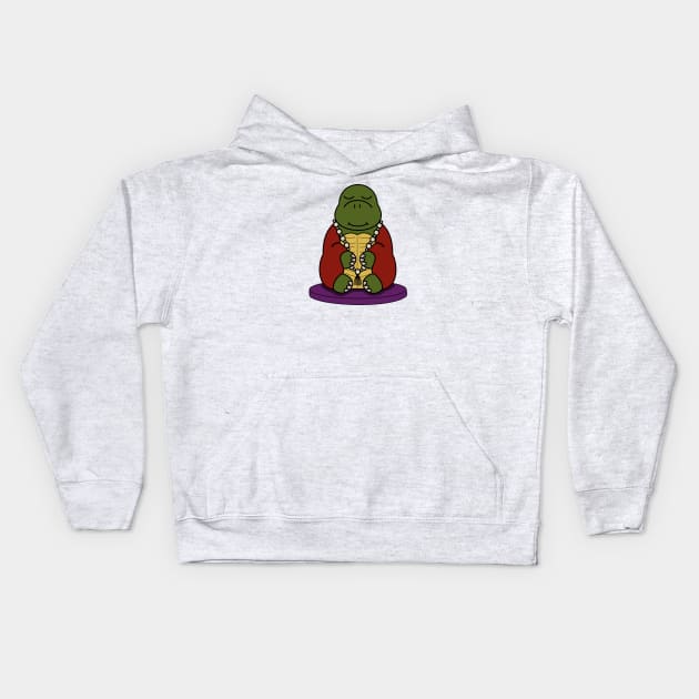 Meditating Tortoise Kids Hoodie by The Lemon Stationery & Gift Co